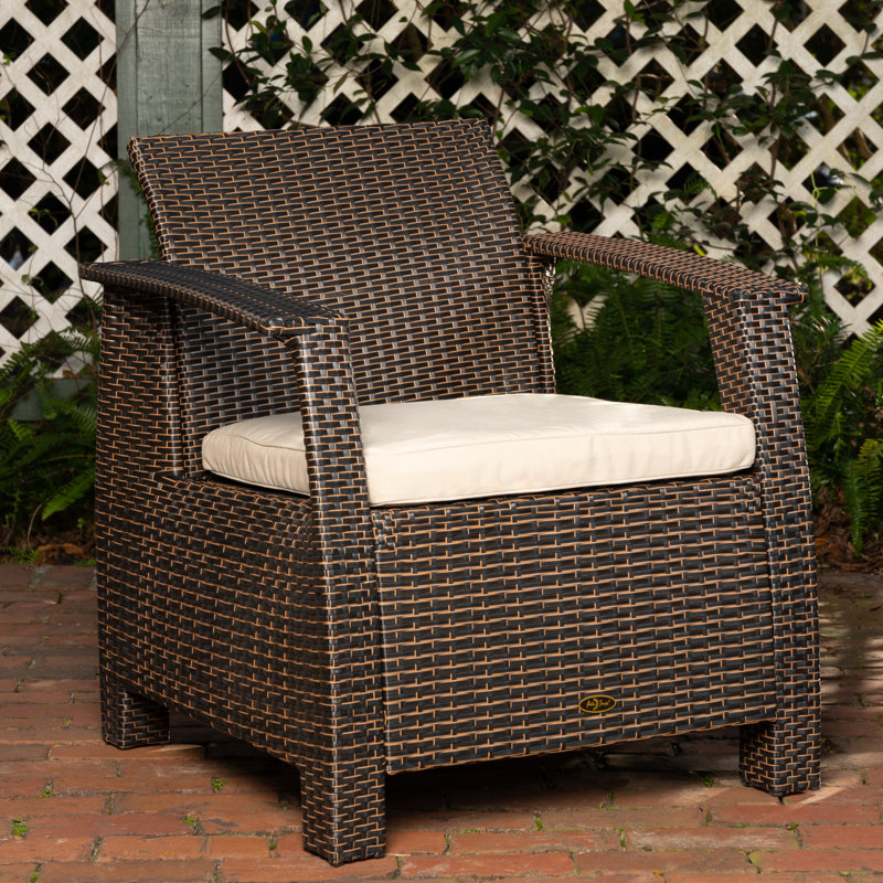 PatioSense Bondi Deluxe Outdoor Patio Chair with Cushion & Reviews